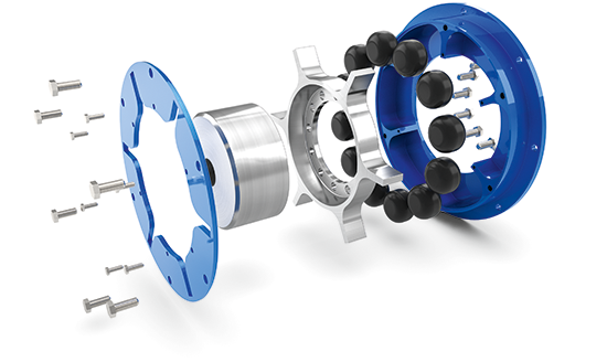 Components of a CT-H coupling - Highly flexible couplings